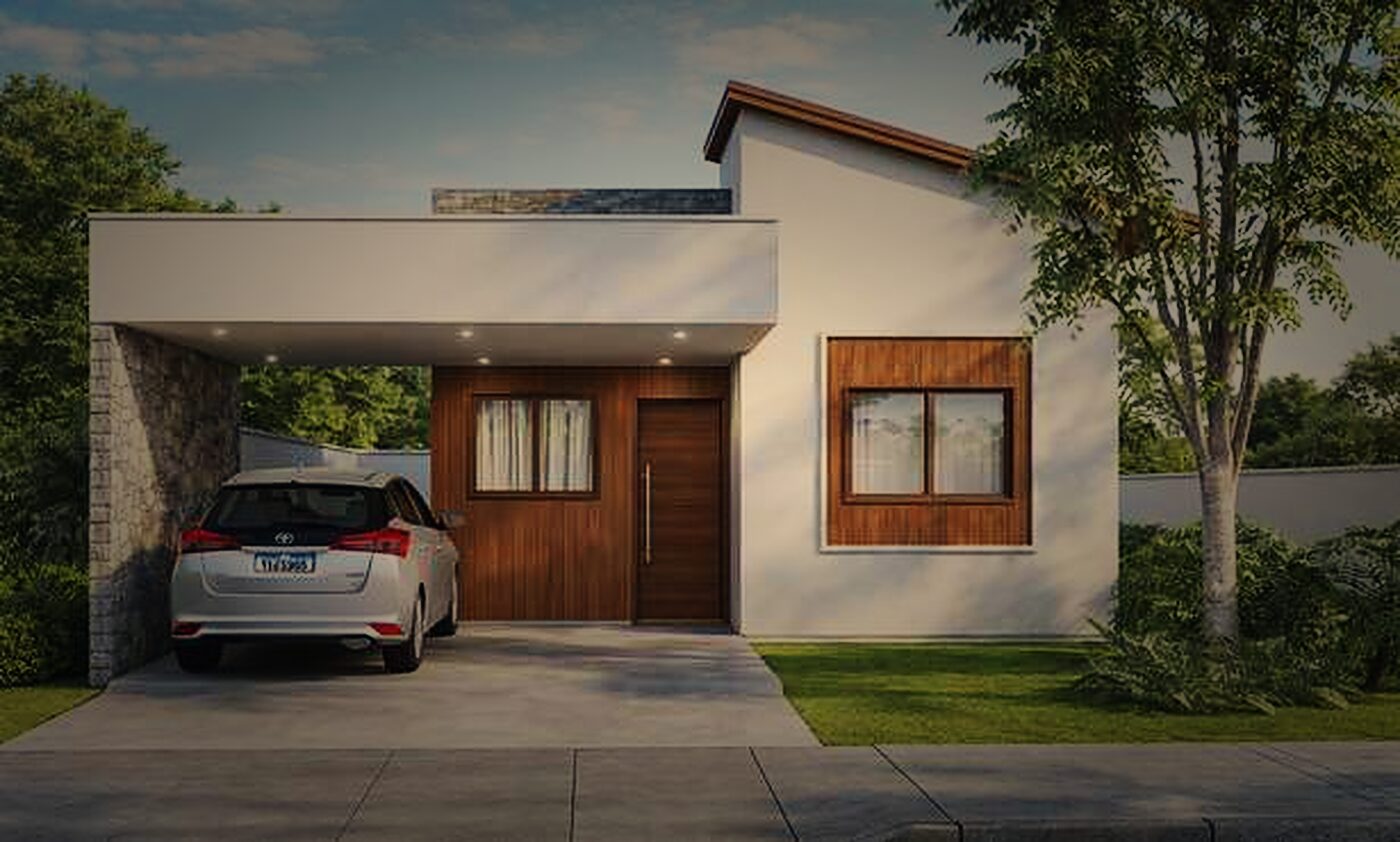 Casa Confianza — fachada premium al atardecer